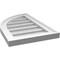 Ekena Millwork Quarter Round Top Left Surface Mount PVC Gable Vent w/ 2"W x 1-1/2"P Brickmould Frame, 14"W x 22"H GVPQL14X2202SN - alternate 2